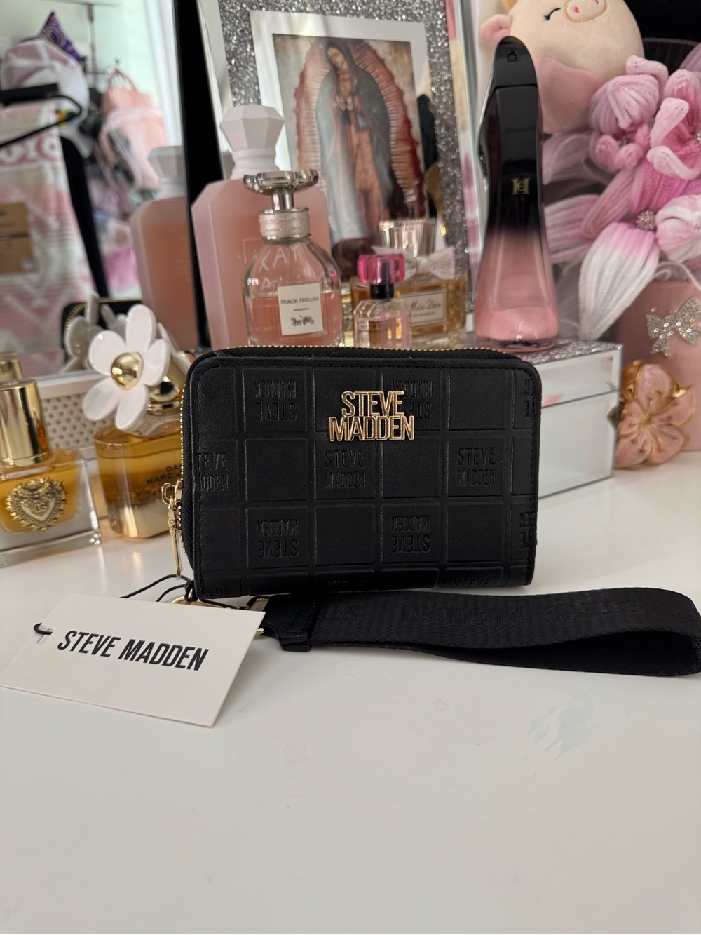 Steve Madden Black Wristlet Wallet NWT